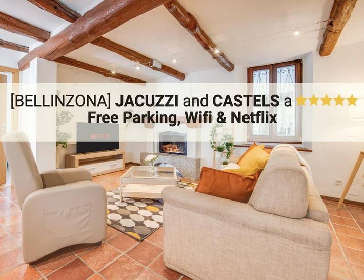 Ferienwohnung für 6 Personen, mit Balkon und Whirlpool sowie Terrasse in Bellinzona