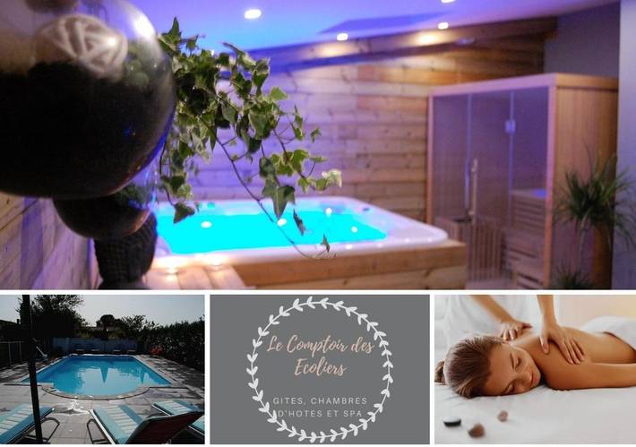 Chambre d’hôte pour 2 personnes, avec sauna et jardin ainsi que piscine et jacuzzi