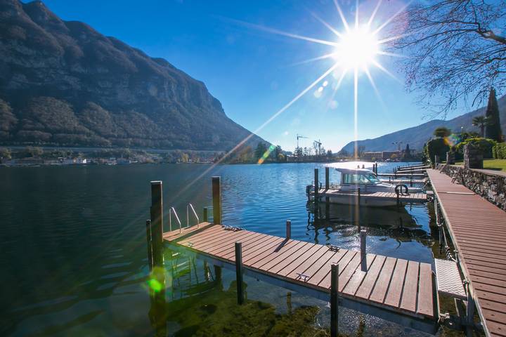 Ferienwohnung für 4 Personen, mit Seeblick und Terrasse sowie Sauna und Pool, kinderfreundlich im Tessin - 2