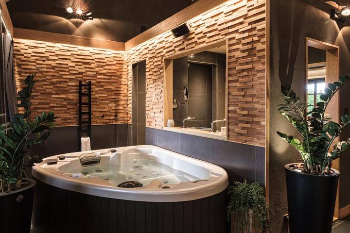 Hôtel pour 2 personnes, avec jacuzzi ainsi que sauna et terrasse, animaux acceptés