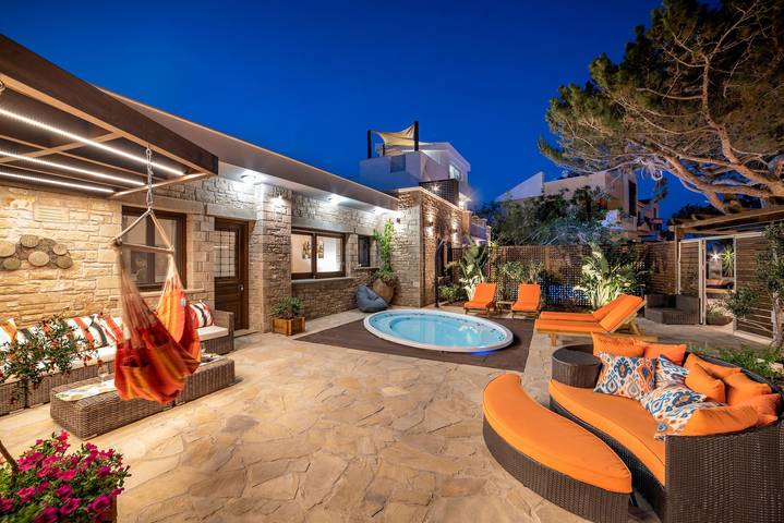 Villa für 8 Personen, mit Garten und Meerblick, mit Haustier auf Kreta