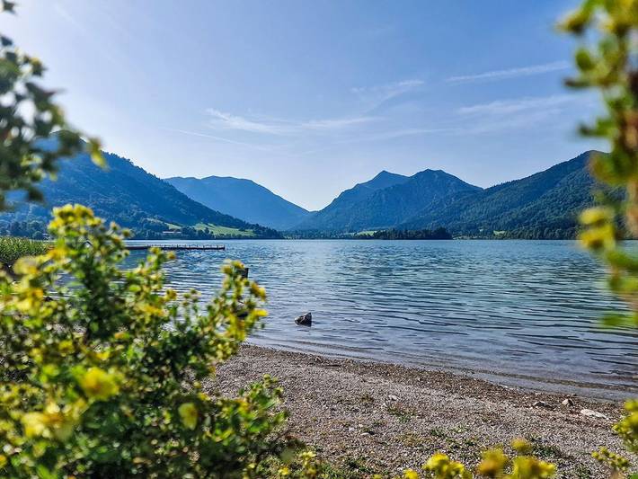 Hütte für 5 Personen, mit Balkon und Seeblick sowie Ausblick am Schliersee
