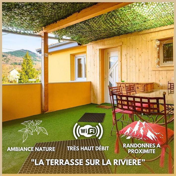 Gîte pour 5 personnes, avec terrasse et vue à Masevaux