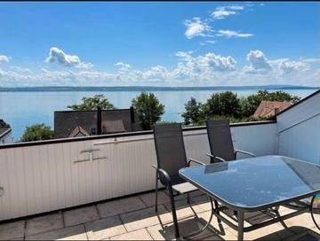 Ferienwohnung für 4 Personen, mit Balkon und Seeblick sowie Ausblick in Hagnau am Bodensee