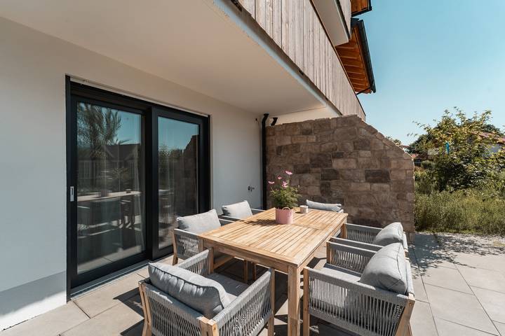 Ferienwohnung für 4 Personen, mit Balkon/Terrasse und Terrasse, mit Haustier in Übersee - 4