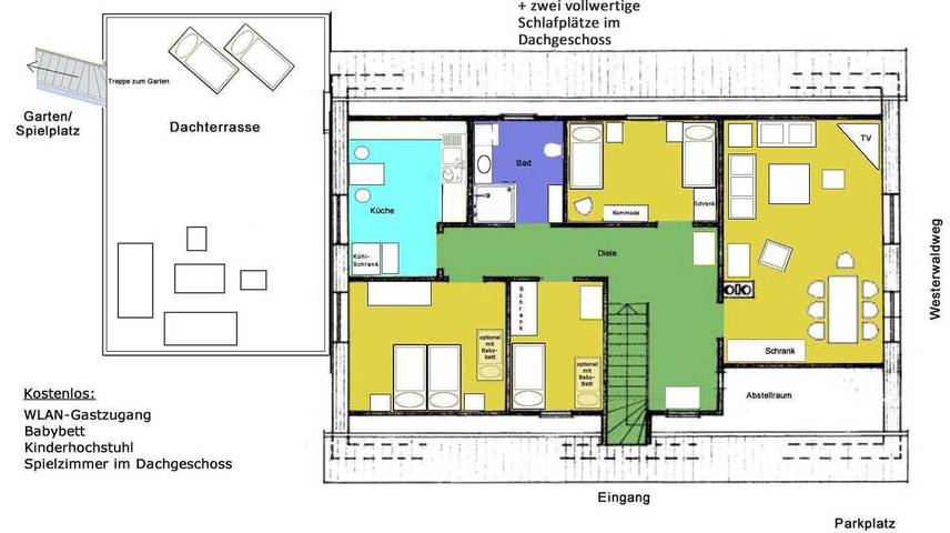 Ganze Ferienwohnung, Ferienwohnungen Sollwitt Westerwald - Ferienwohnung Maxi - 01 in Sollwitt, Grünes Binnenland