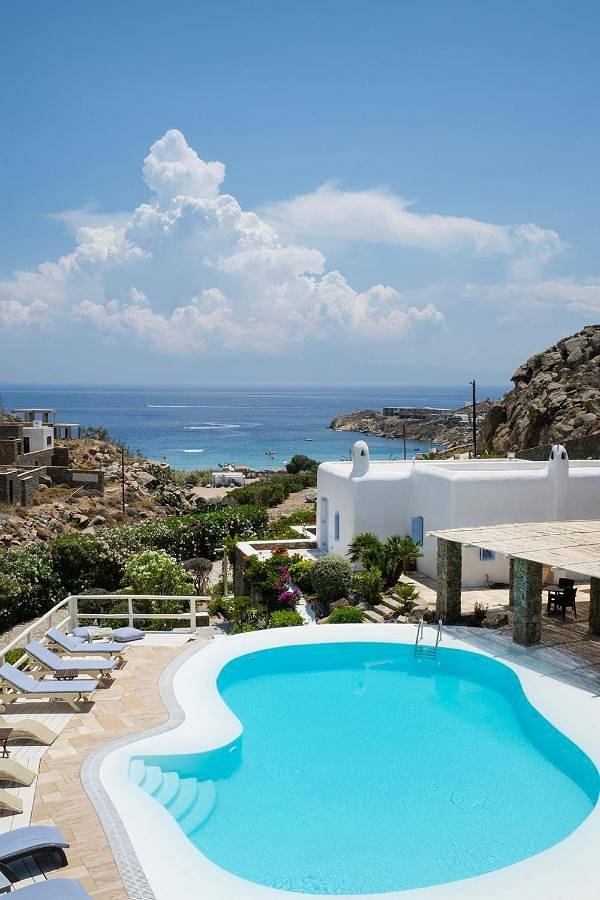 Villa für 5 Personen, mit Pool und Ausblick sowie Garten, mit Haustier auf Mykonos