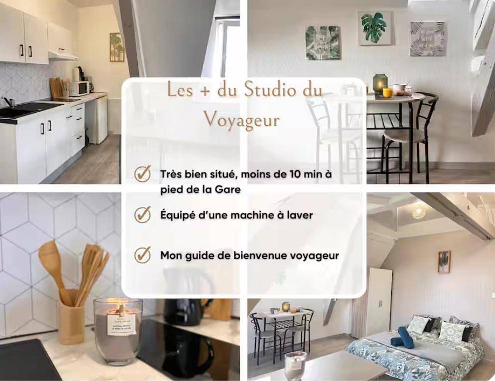 Appartement entier, Studio du Voyageur - Machine à laver - Proche gare in Sainte-Savine, Aube