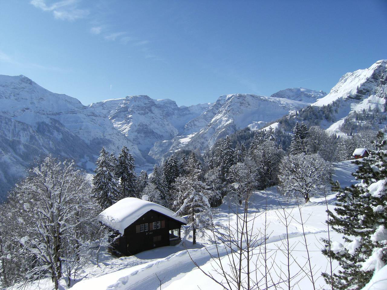 Ganze Ferienwohnung, Im Hüttenberg Nr. 37 - Studio für 2 Personen in Glarus Süd, Kanton Glarus