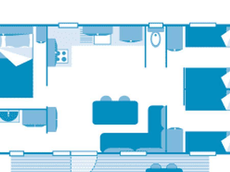 Camping Sandaya Sanguinet Plage - Mobile home 6 persons - Cottage 6p 3ch *** in Sanguinet, Côte d’Argent