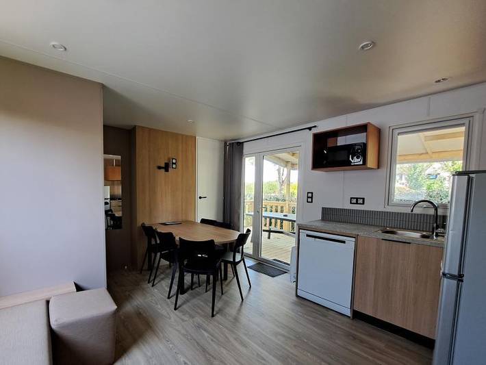 Camping Les Madières - Mobilheim 6 personen - Confort 3 Zimmer /Terrasse in Pordic, Côte de Goëlo