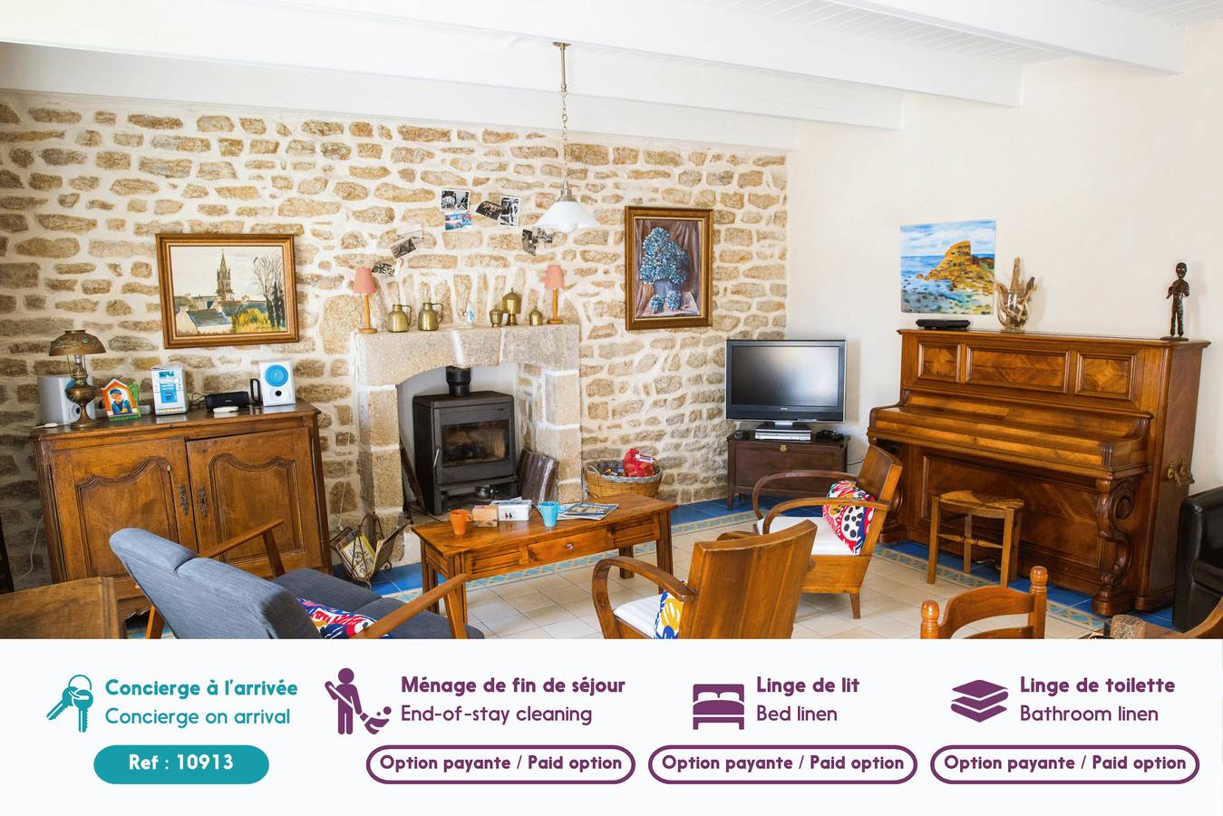 Haus für 5, in Kérity, 80m vom Strand entfernt in Penmarc'h, Côte de Cornouaille