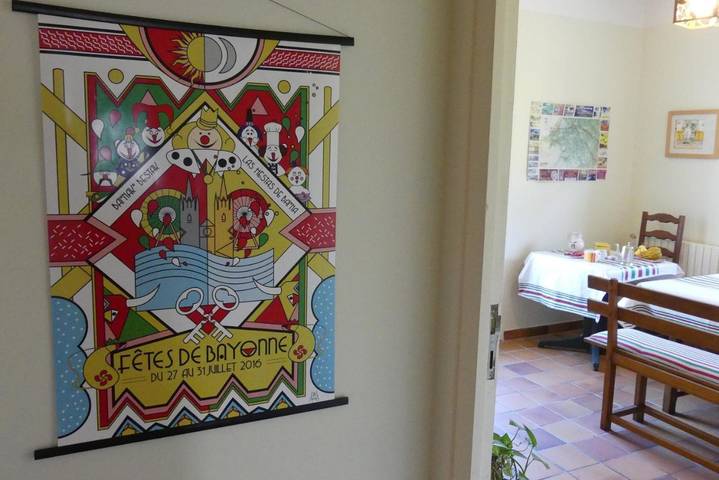 Location de vacances pour 3 personnes, avec jardin ainsi que vue et terrasse à Hasparren - 4