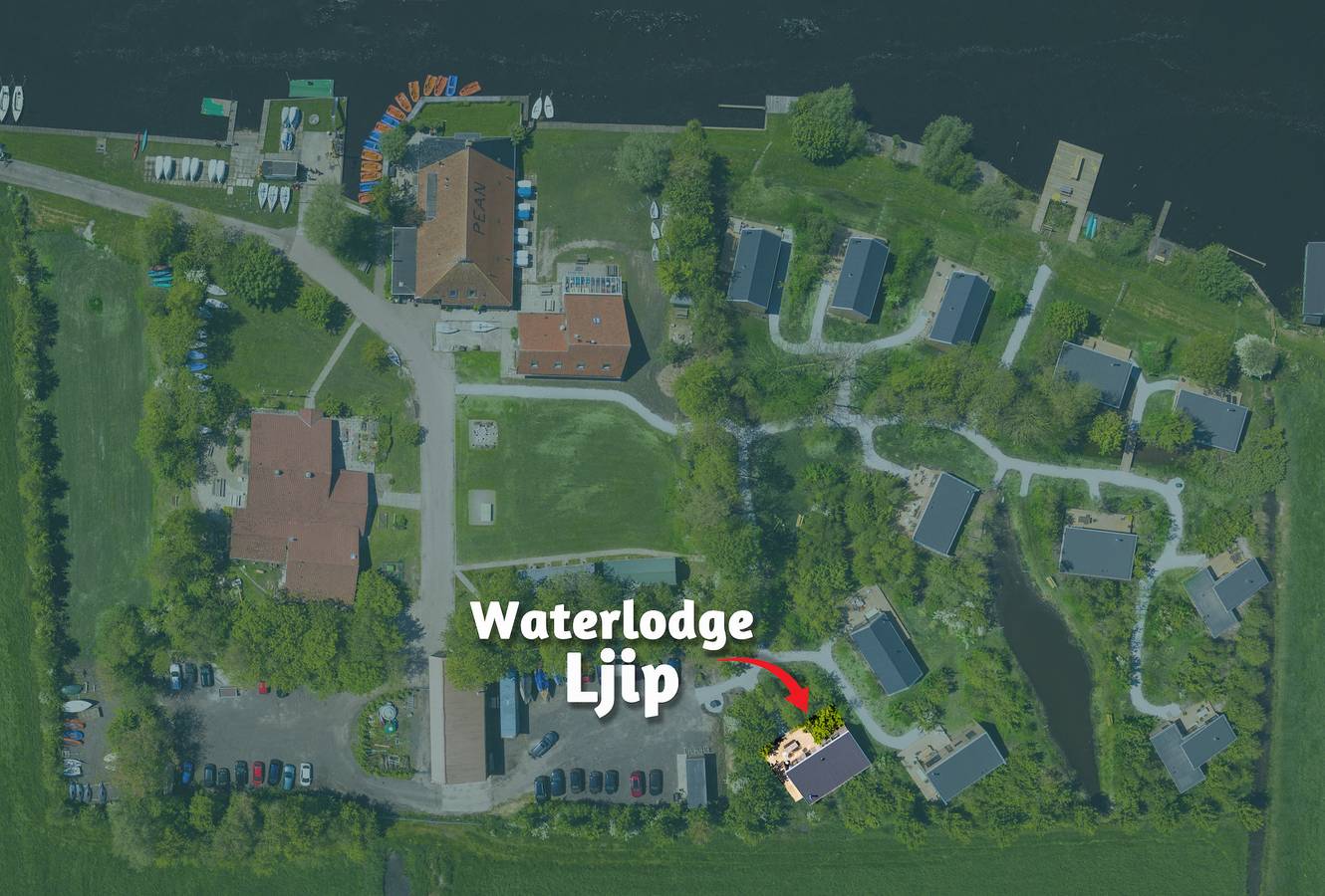 Pean-buiten — Waterlodge Ljip in Nationaal Park De Alde Feanen