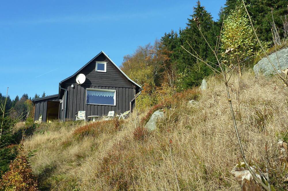 Berghütte mit Kamin,Sauna,Waschm.Sat-Tv,2 Wc, bis 6 Personen, E- Ladestation in Klingenthal, Chemnitz und Umgebung