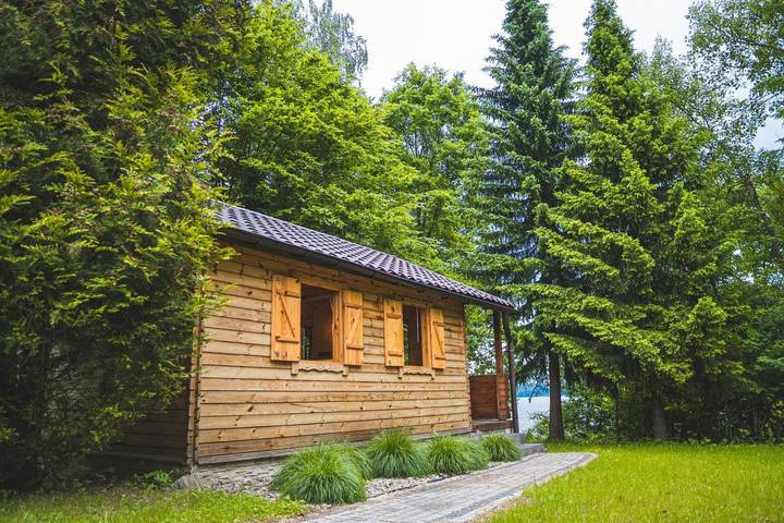 Dom dla 4 osób, z widok i ogród w Zarzecze