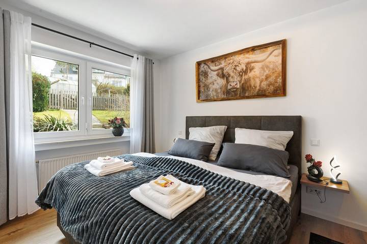 Geheel appartement, Design Vakantiewoning Dornröschen met terras & afsluitbare garage in Olpe, nabij Biggesee in Kreis Olpe, Sauerland