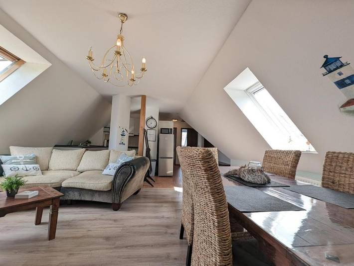 Ferienwohnung für 4 Personen, mit Terrasse und Garten sowie Ausblick