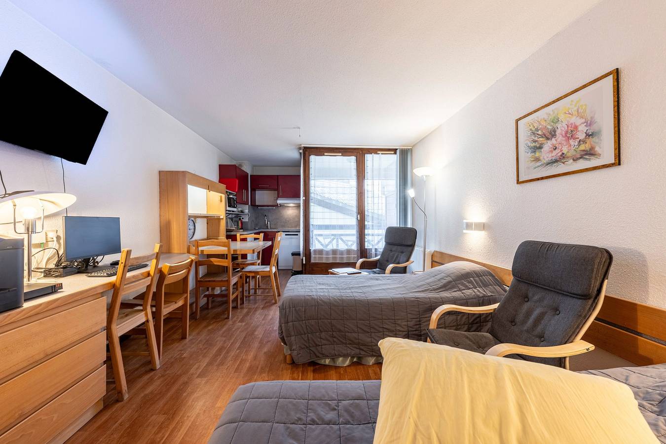 Ganzes Studio, Studio Les Cybèles – Alpenblick | 3 Pers. | Terrasse & Wlan in Brides-les-Bains, Les Trois Vallées