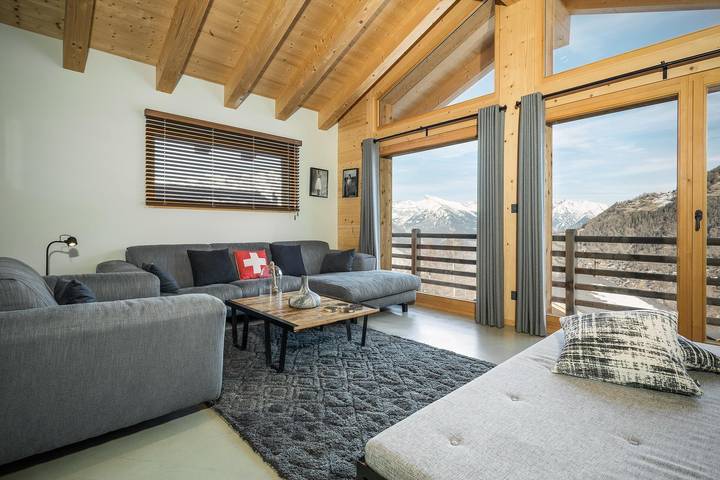 Chalet Kookaburra - Jacuzzi - Views in Villy VS, Riddes