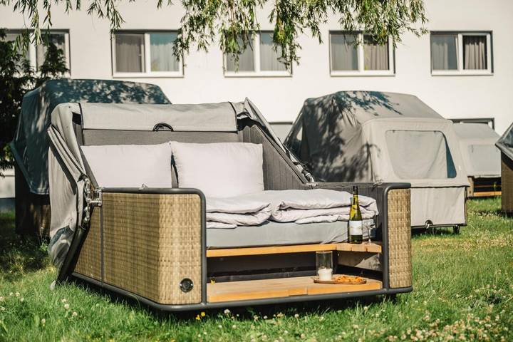 Kemping dla 2 osób, z ogród i widok w Rugia