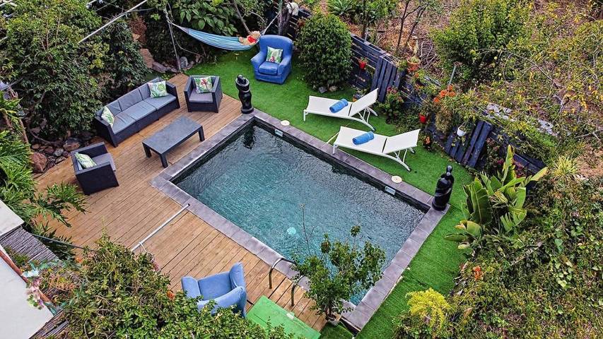 Casa de vacaciones para 17 personas, con Terraza y Jardín además de Piscina y Vistas en Fataga