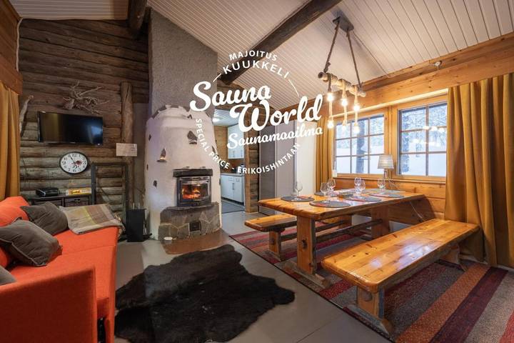 Domek letniskowy dla 8 osób, z taras i sauna oraz widok, zwierzęta dozwolone w Finlandia