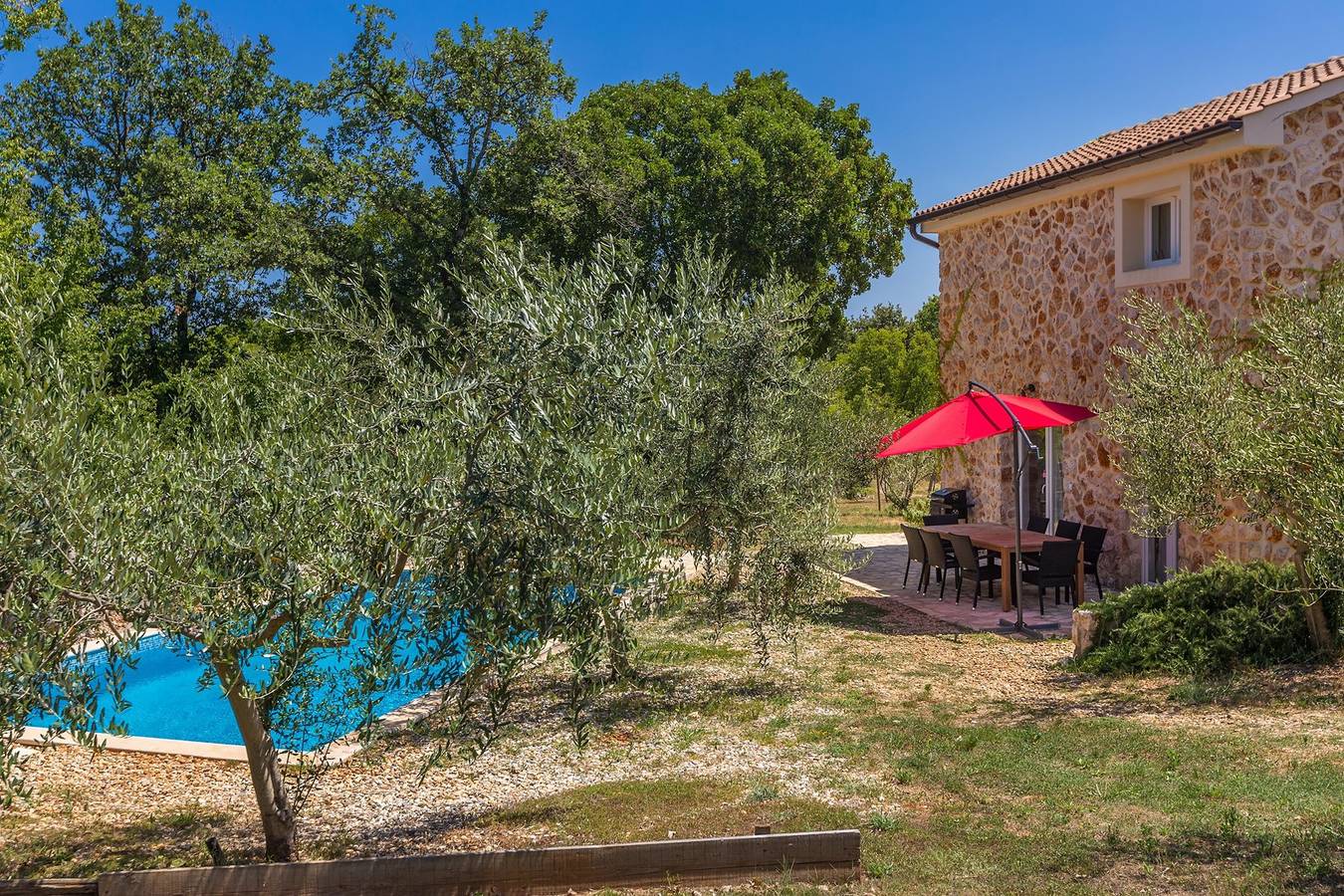 Ferienhaus Alyssa mit pool auf der Insel Krk, 3km vom Sandstrand in Risika, Krk