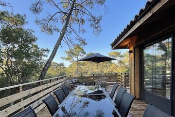 Location de vacances pour 10 personnes, avec jardin et balcon dans Plage de l'Herbe