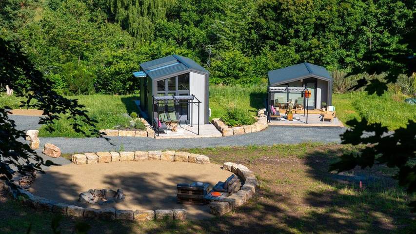 Camping für 3 Personen, mit Terrasse und Garten sowie Ausblick in Hessen