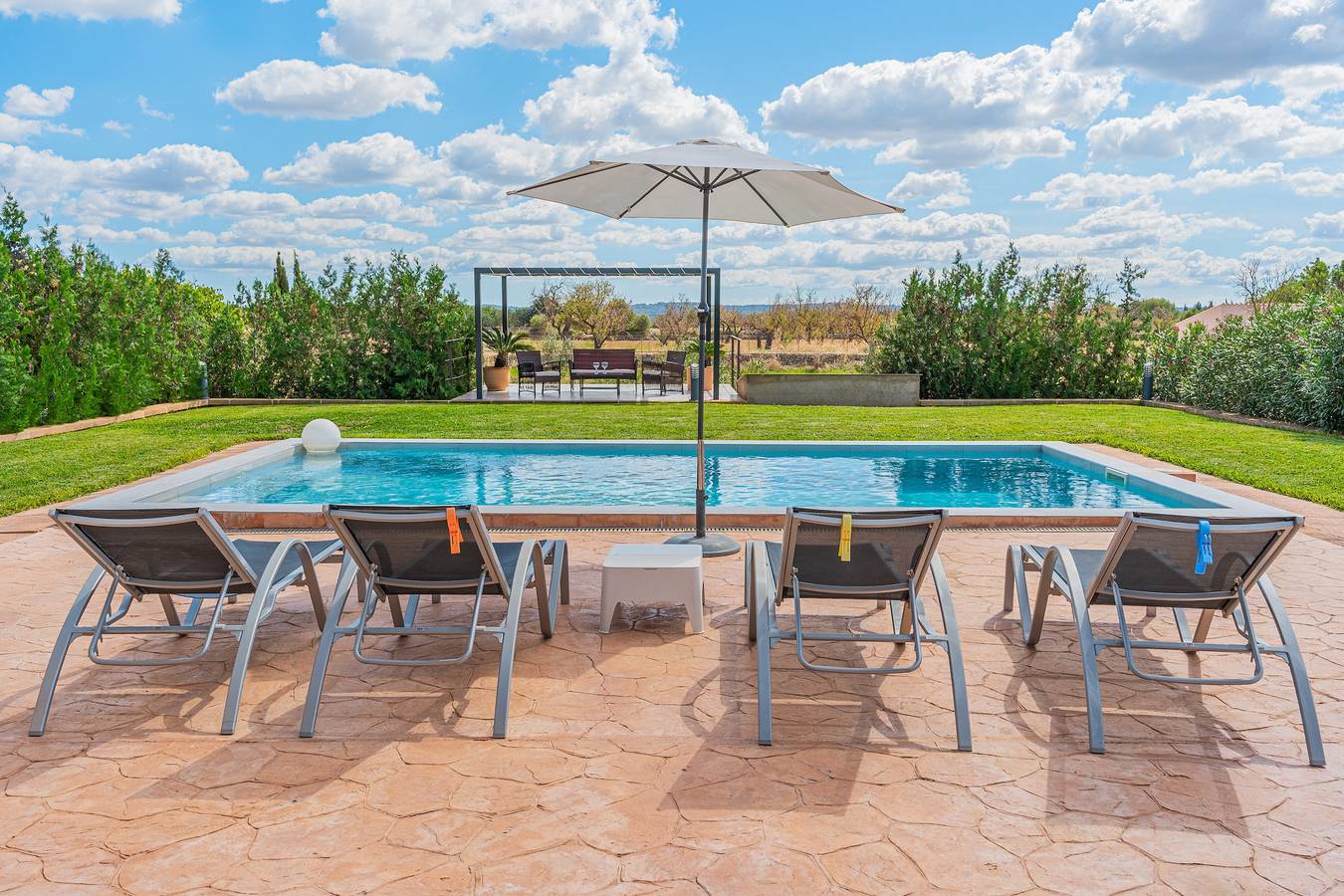 Ferienhaus "El Rafal de Son Alberti" mit Bergblick, Klimaanlage und Pool in Búger, Mallorca Inselmitte