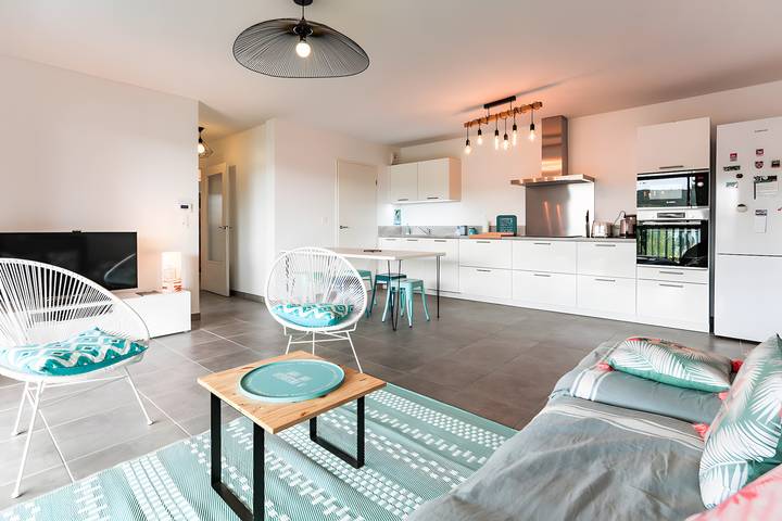Ganze Wohnung, Helles Apartment mit Terrasse, Klimaanlage – Ihr perfekter Rückzugsort in Seignosse in Seignosse, Côte d’Argent