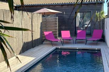 Location de vacances pour 5 personnes, avec piscine et terrasse dans Plage Saint-Jean des Sables
