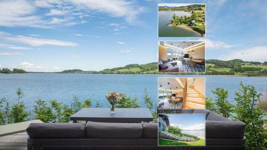 Ferienhaus für 4 Personen, mit Terrasse und Garten sowie Seeblick und Ausblick in Obertrum am See