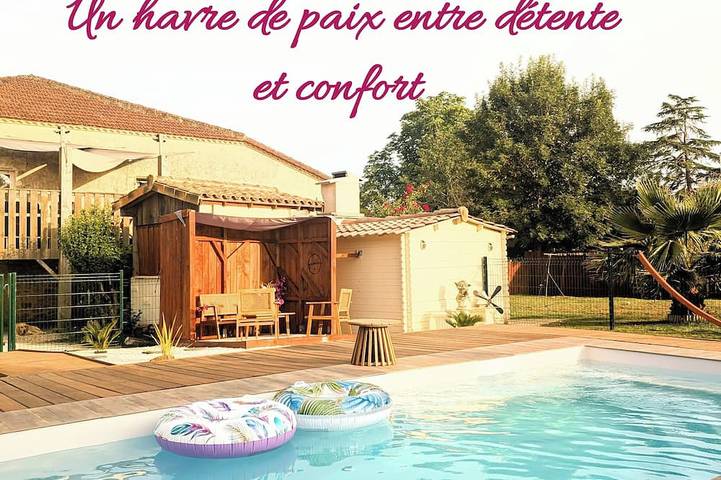 Location de vacances pour 13 personnes, avec jacuzzi et jardin dans Hure