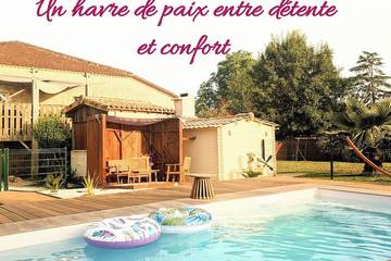 Gîte pour 13 personnes, avec jardin et jacuzzi dans Hure