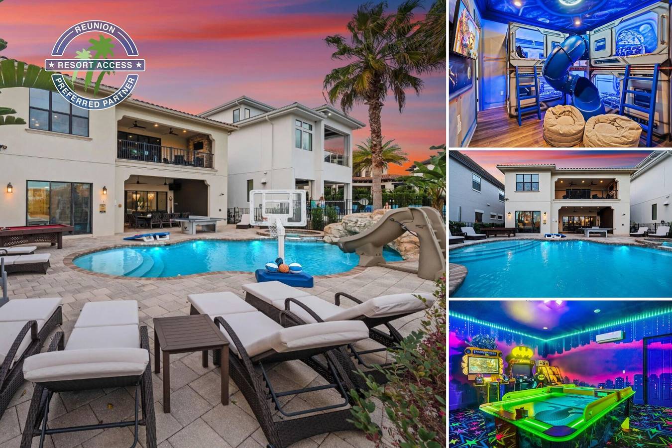 Stunning 8 Br Villa Retreat in Orlando,6639 in Reunion Resort, Four Corners