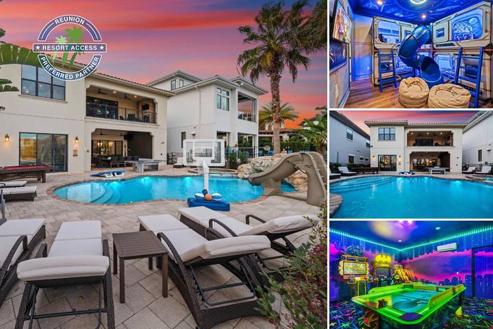 Stunning 8 Br Villa Retreat in Orlando,6639 in Reunion Resort, Four Corners