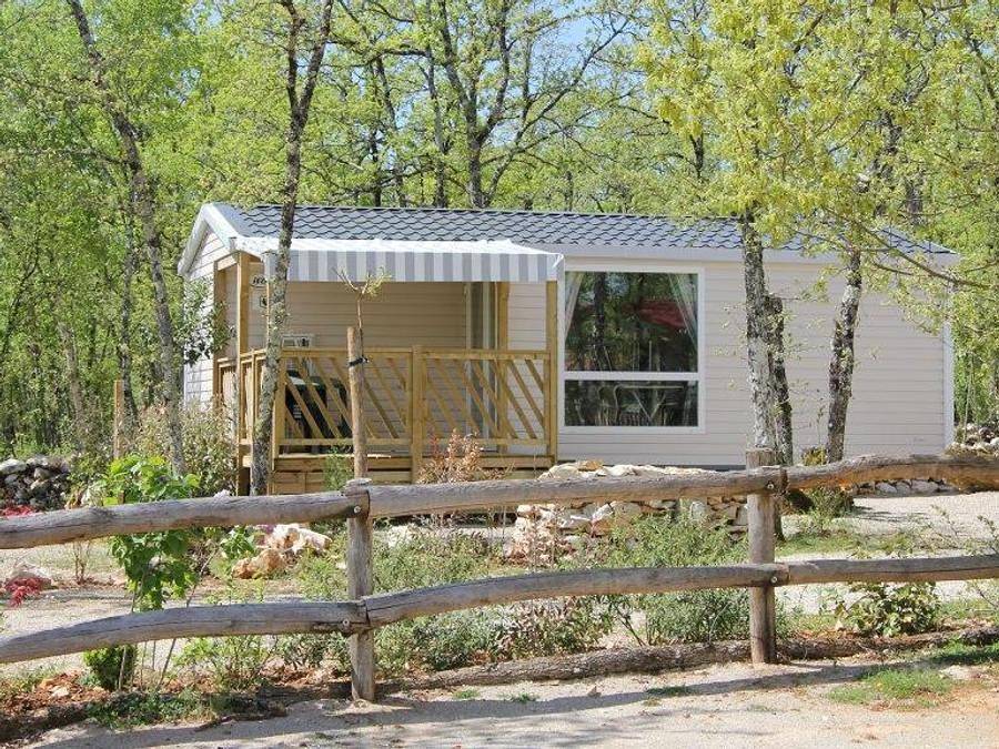 Camping Les 3 Cantons - Mobilheim 4 personen - Loggia in Saint-Antonin-Noble-Val, Quercy
