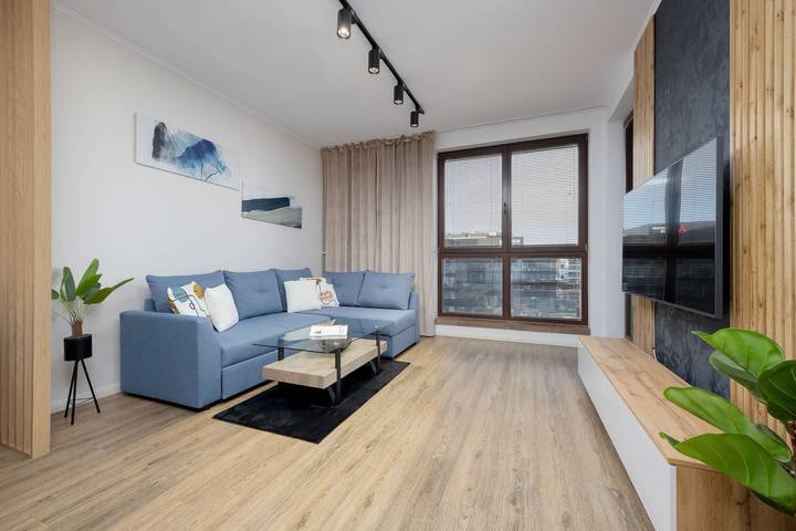 Apartament wakacyjny dla 4 osób, z balkon, Dla rodziny w Mokotów