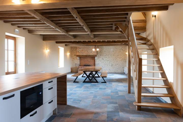 Ferienhaus „La Ramellerie - Grange Arthuis“ mit Wlan und Klimaanlage in Lavau, Loire-Tal