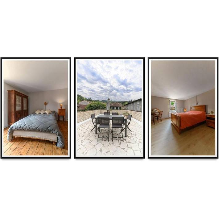 Location de vacances pour 5 personnes, avec Balcon ainsi que Terrasse et Vue à Châteldon