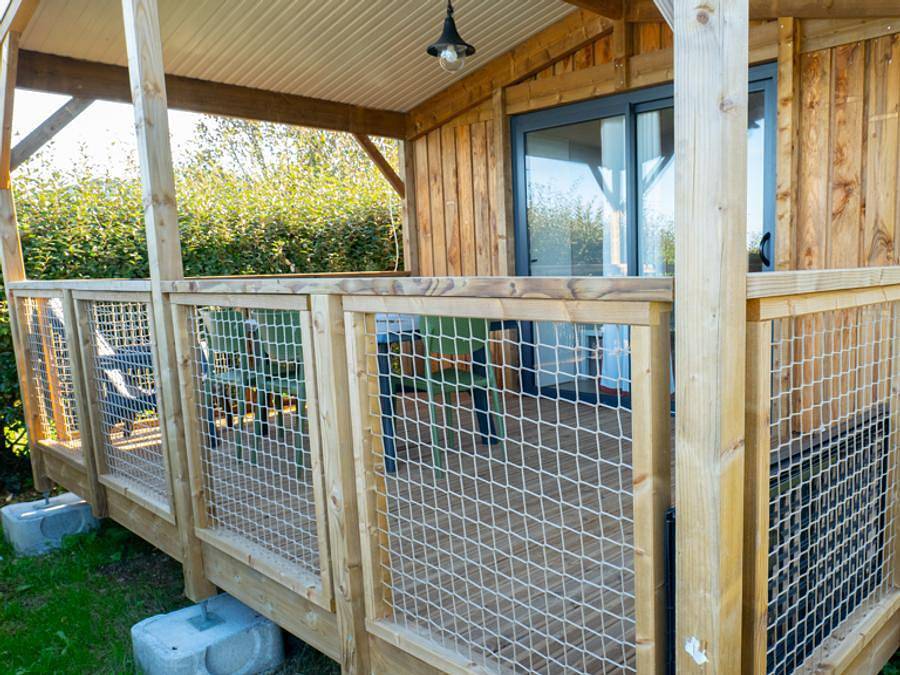 Camping Village de Reneville - Chalet 4 personen - Chalet premium - 27 m² - 2 Zimmer Meerblick in Fécamp, Le Havre und Umgebung