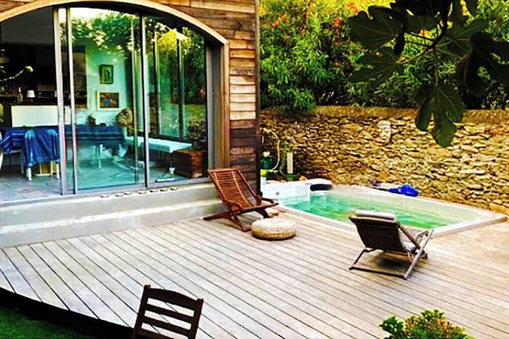 Maison de vacances pour 4 personnes, avec jacuzzi et piscine