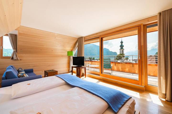 Hotel für 4 Personen, mit Terrasse und Pool sowie Sauna und Ausblick in St. Gilgen - 3