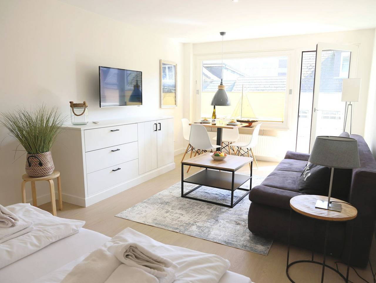 Ganze Wohnung, Zentrales 1-Zimmer-Appartement in Westerland mit Südbalkon – Haustiere erlaubt in Westerland, Sylt (Gemeinde)