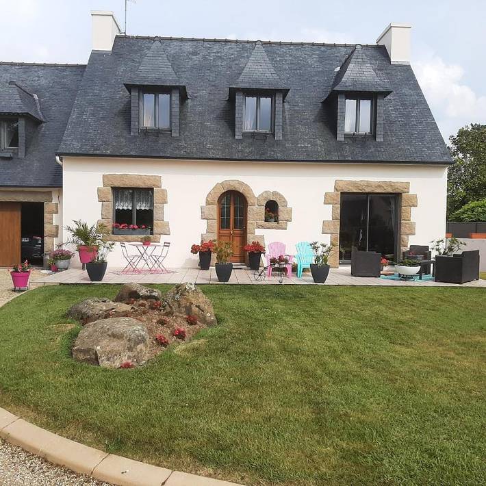 Maison de vacances pour 6 personnes, avec terrasse ainsi que jardin et vue