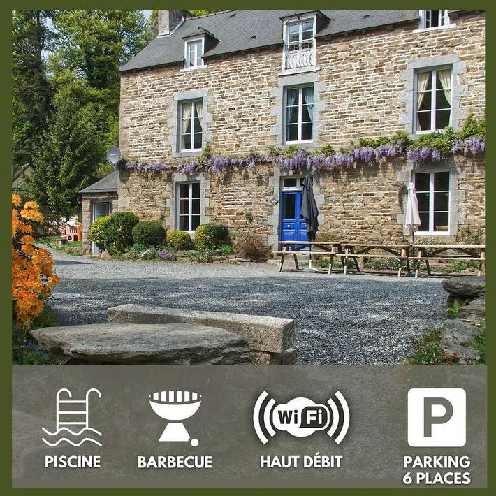 Location de vacances pour 15 personnes, avec piscine et terrasse à Plouguenast