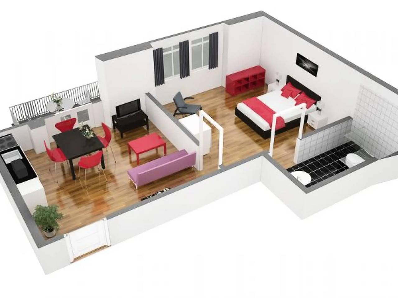 Apartamento entero, 1 Pièce 4 Personnes in Zürich 50 Oerlikon, Zúrich