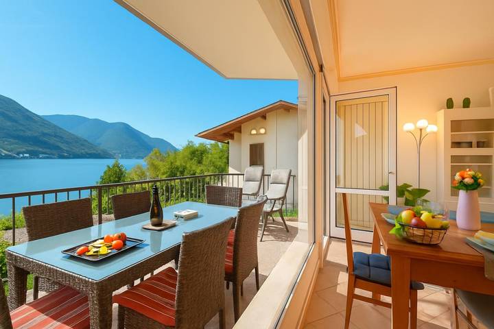 Location de vacances pour 5 personnes, avec vue sur le lac et terrasse, animaux acceptés à San Felice del Benaco